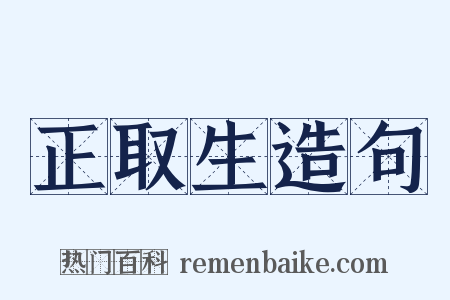 正取生造句是什么意思的图片